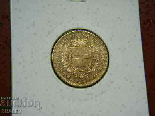 Delivery of 20 Lire 1858 P Sardinia / Italy (Sardinia) - AU+ (gold)