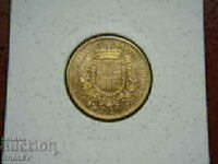 20 Lire 1858 P Sardinia / Italy (Sardinia) - AU+ (gold)