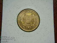 20 lire 1858 P Sardinia / Italia (Sardinia) - AU+ (aur)