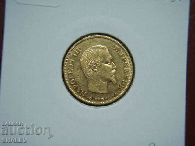 10 franci 1858 A Franța (10 franci Franța) - AU (aur) - 7