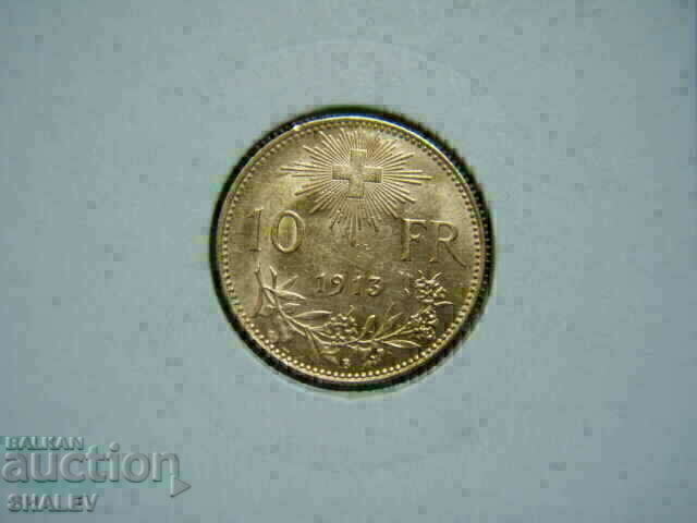 10 Francs 1913 Switzerland (2) - AU/Unc (gold) with price 839.89 BGN | € 429.43 10 Francs 1913 Switzerland (2) - AU/Unc (gold) with price 839.89 BGN | € 429.43