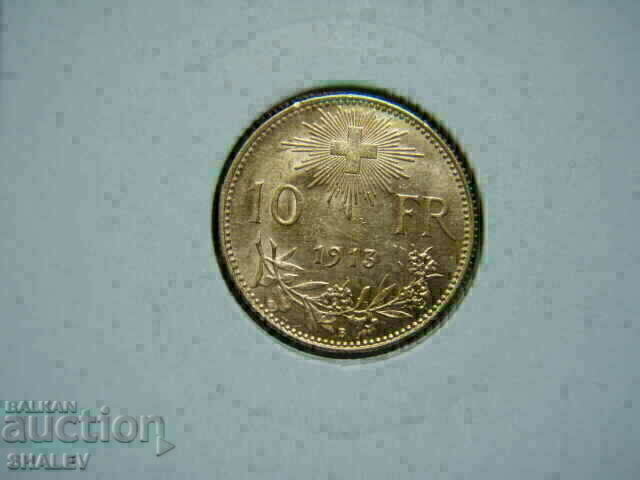 Auction 10 Francs 1913 Switzerland (2) - AU/Unc (gold) Auction 10 Francs 1913 Switzerland (2) - AU/Unc (gold)