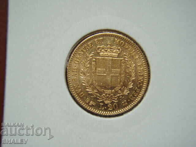 Доставка на 20 Lire 1861 B Sardinia / Italy (Сардиния) - AU+ (злато)