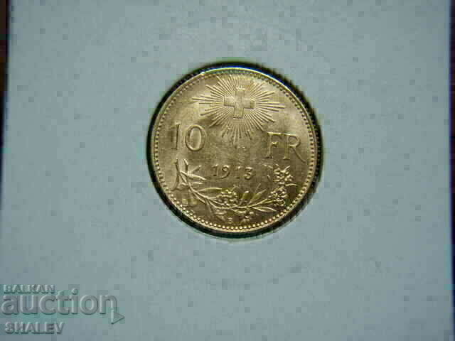 10 Francs 1913 Switzerland (2) - AU/Unc (gold) - 5 10 Francs 1913 Switzerland (2) - AU/Unc (gold) - 5
