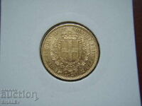 20 Lire 1861 B Sardinia / Italy (Сардиния) - AU+ (злато)