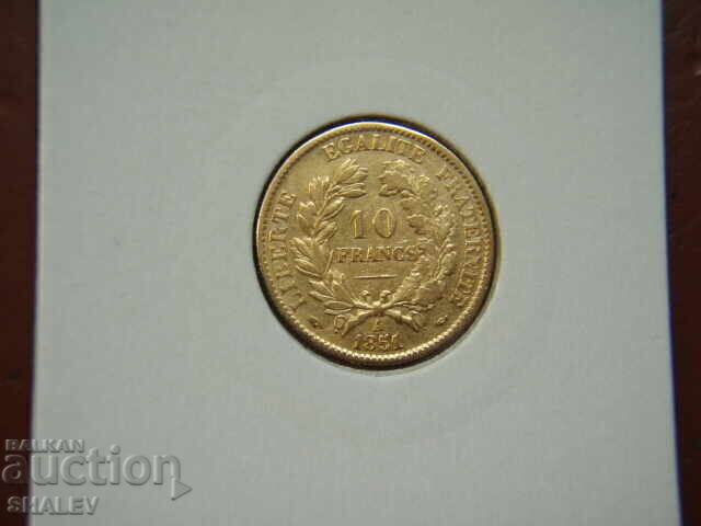 Delivery of 10 Francs 1851 France - XF (gold) Delivery of 10 Francs 1851 France - XF (gold)