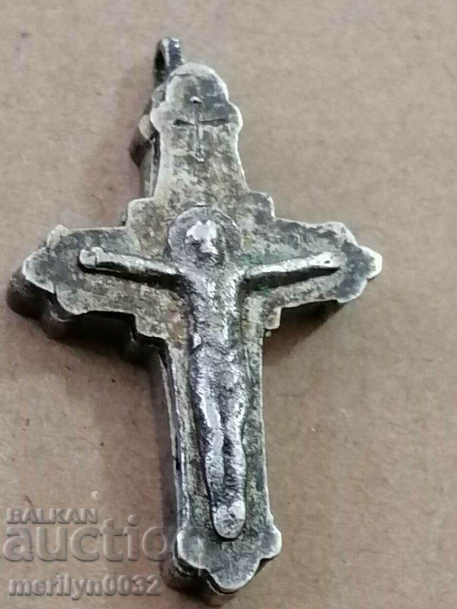 Cruce renascentista cucoupion bijuterii din argint cu relicve bijuterie UNICA