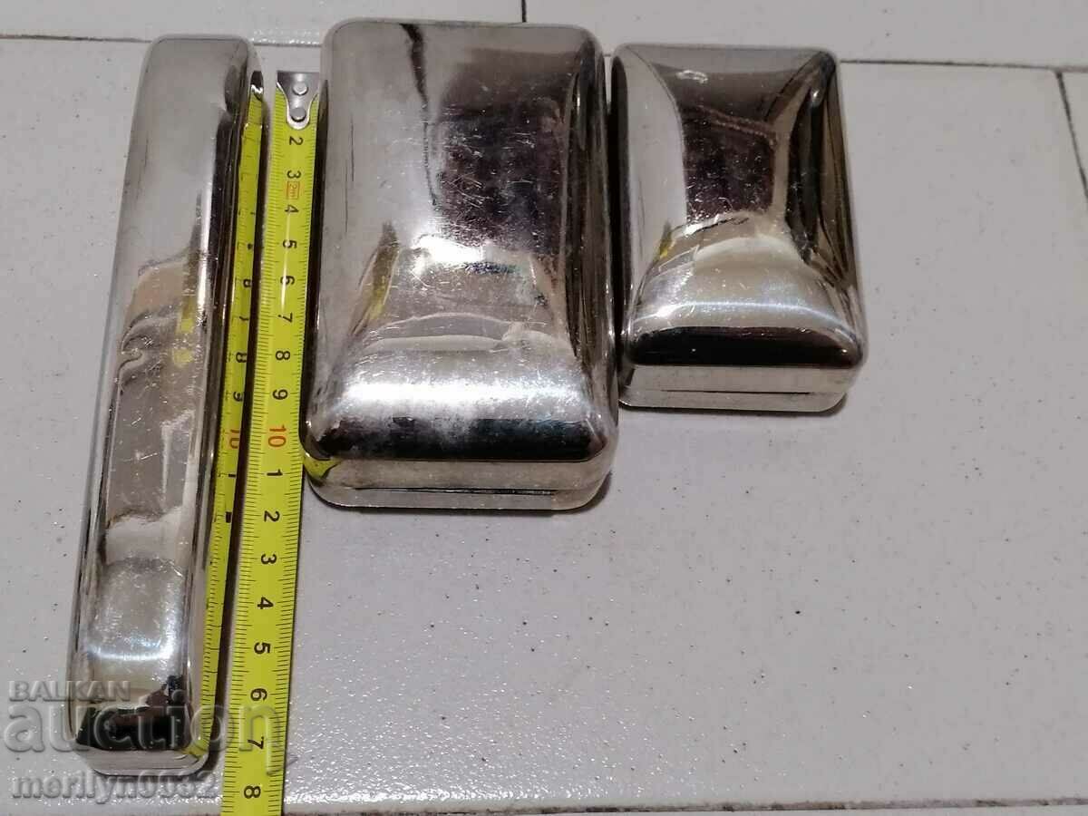 Set of Nickel Plated WW2 WW2 Soap Dish General's Box - 6 Set of Nickel Plated WW2 WW2 Soap Dish General's Box - 6