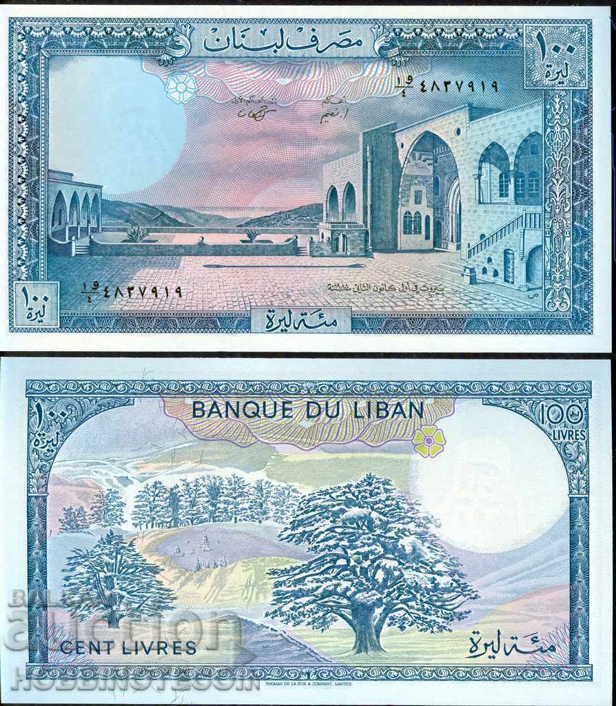 LEBANON LEBANON 100 Livres issue - issue 1988 NEW UNC