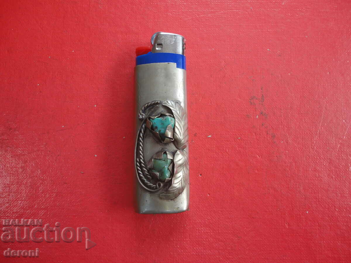 Amazing metal lighter holder with stones 2 - 6