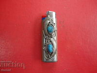 Amazing metal lighter holder with stones 6