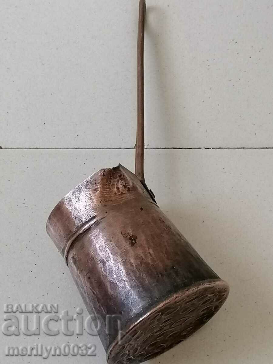 Auction  Old tinned copper cezve, coffee pot, copper, copper vessel