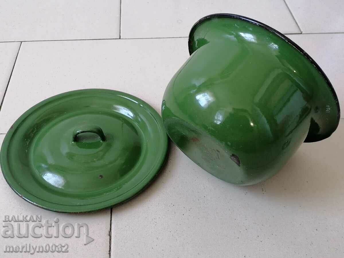 Auction  Tsukalo enamel Tsukal children's pot enameled pot lid NRB