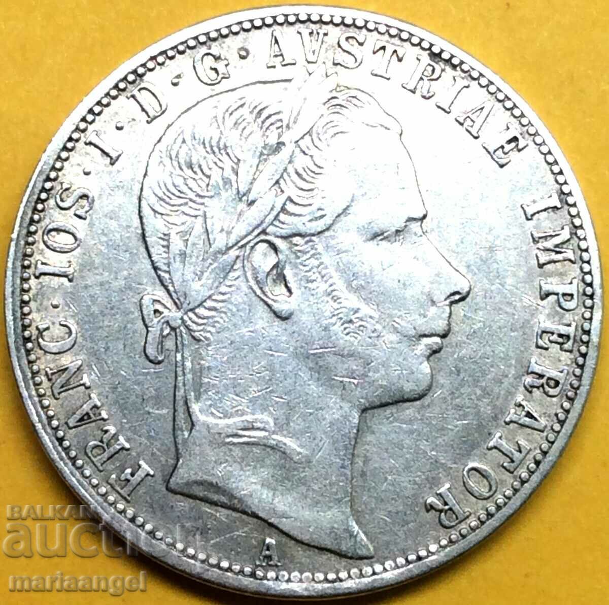 1 флорин 1861 Австрия сребро