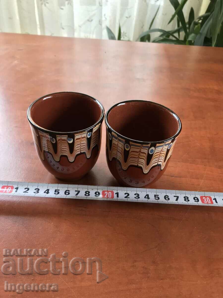 Auction CERAMIC GLASS GLASSES-2 PCS Auction CERAMIC GLASS GLASSES-2 PCS