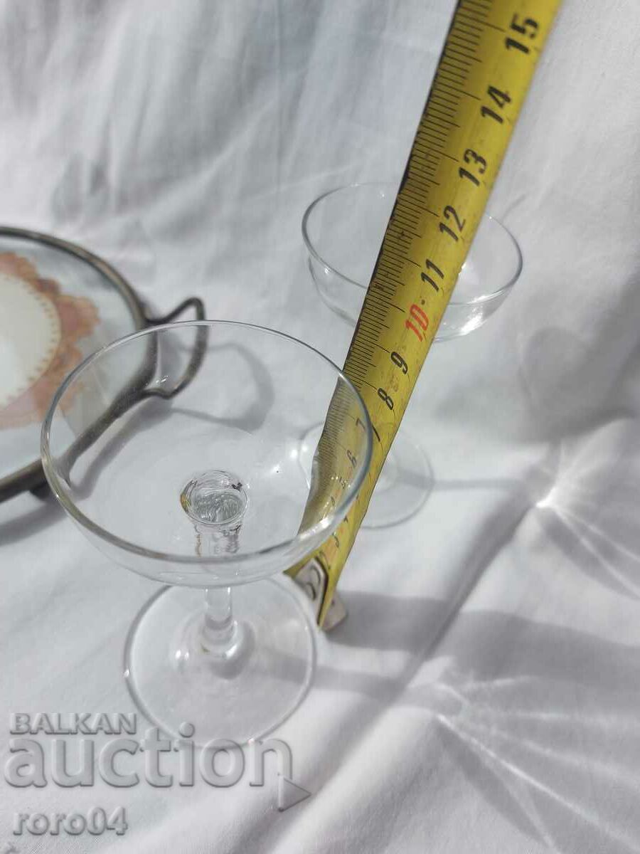 TRAY - GLASSES - KINGDOM OF BULGARIA - 6 TRAY - GLASSES - KINGDOM OF BULGARIA - 6