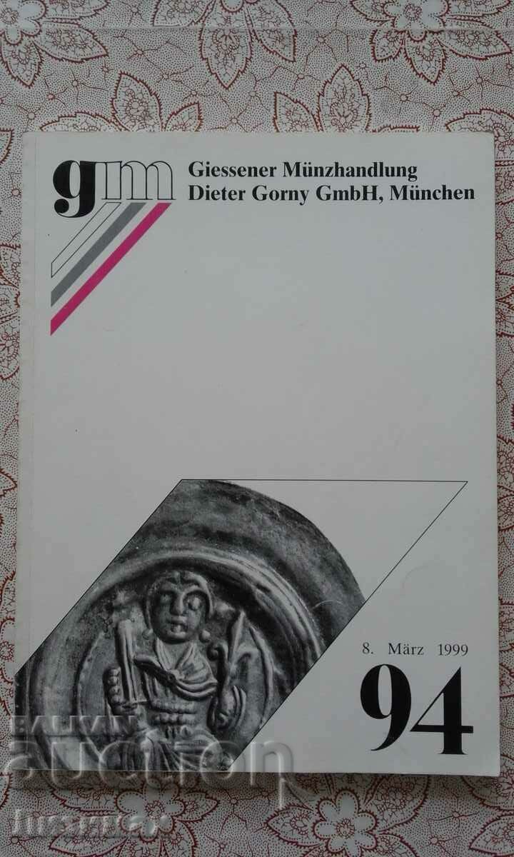 Giessener Münzhandlung Dieter Gorny GmbH: Auction 94, 8 Μαρτίου