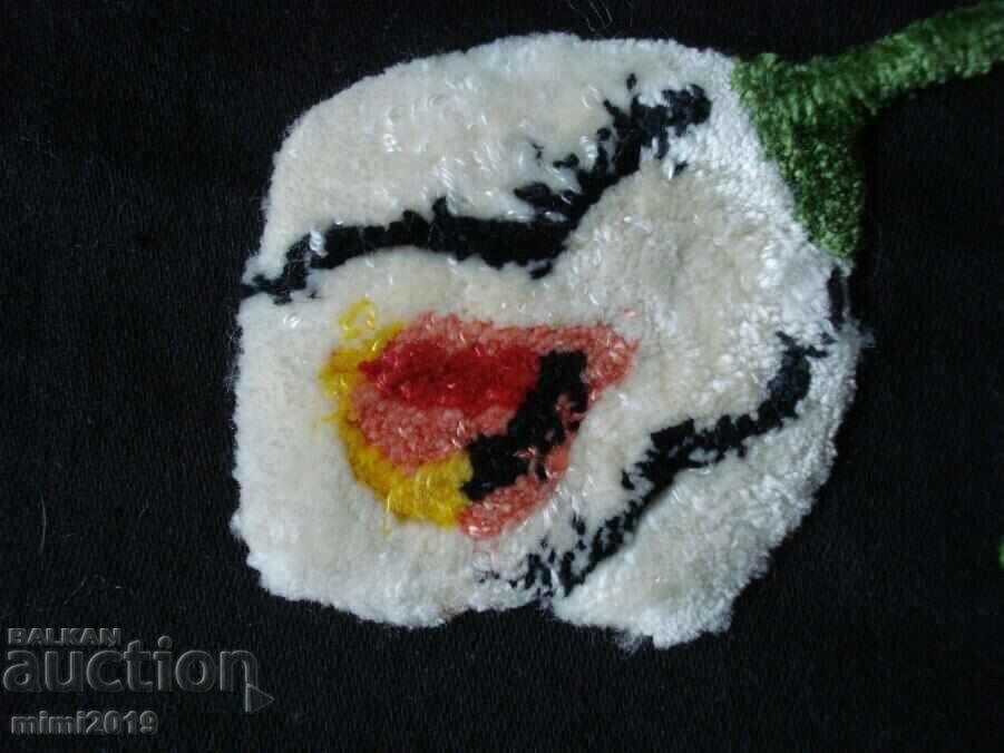 Delivery of Old cushion cover with faded embroidery Delivery of Old cushion cover with faded embroidery