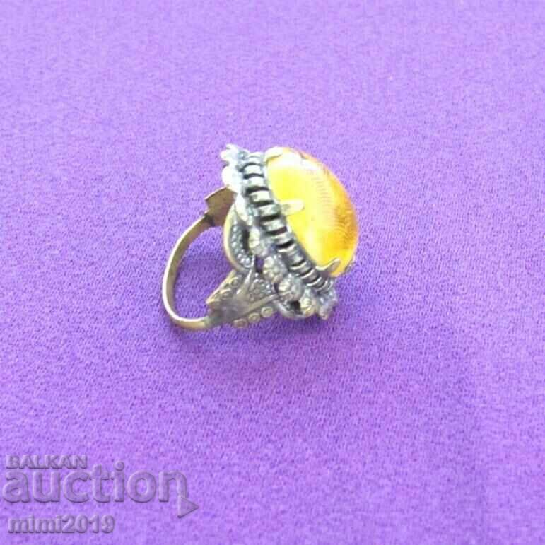 Δαχτυλίδι γριάς με κεχριμπάρι - 7 Δαχτυλίδι γριάς με κεχριμπάρι - 7