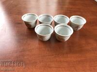 PORCELAIN COFFEE CUPS-6 PCS