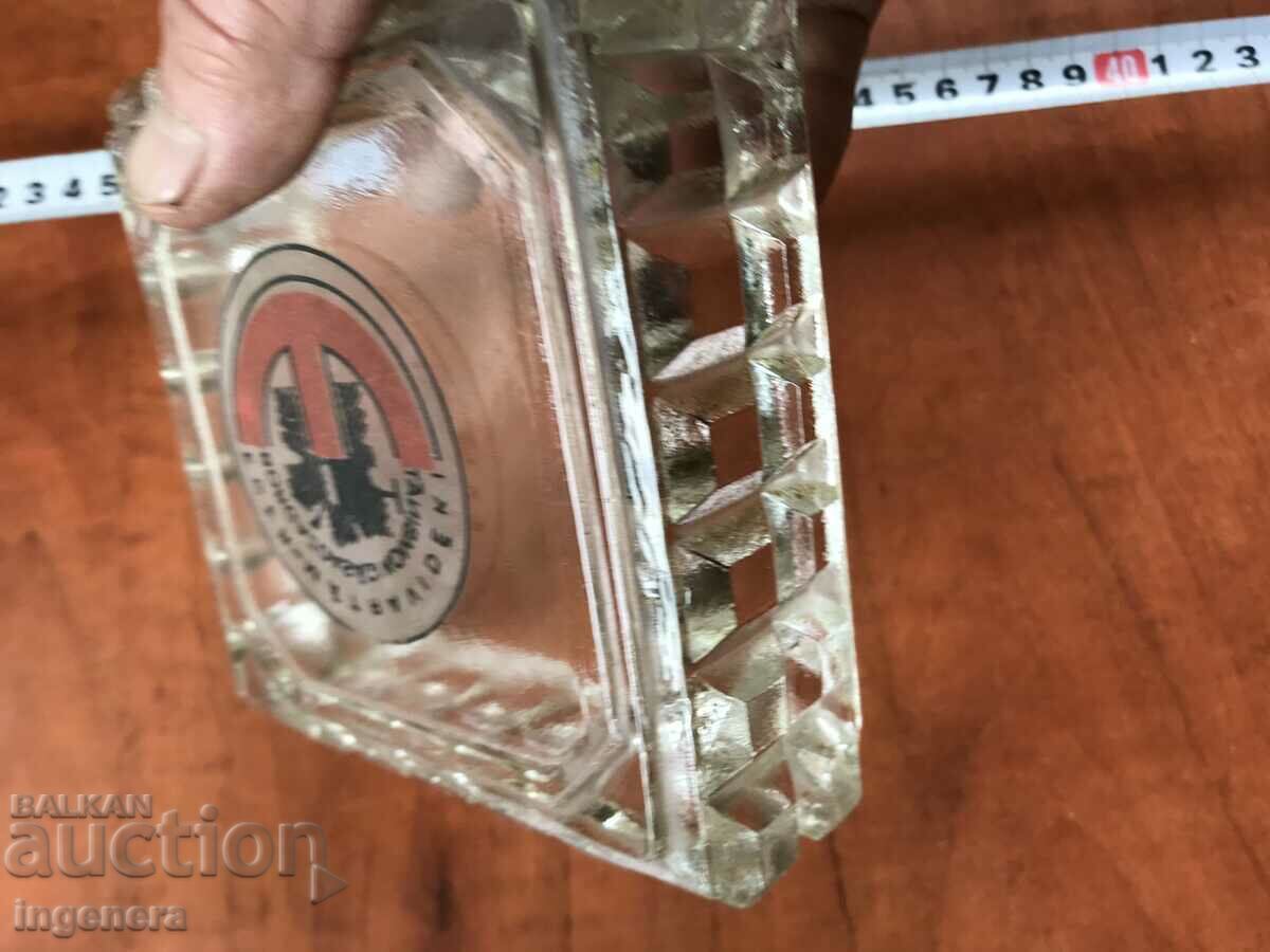 ASHTRAY GLASS THICK-WALLED RELIEF - 5 ASHTRAY GLASS THICK-WALLED RELIEF - 5