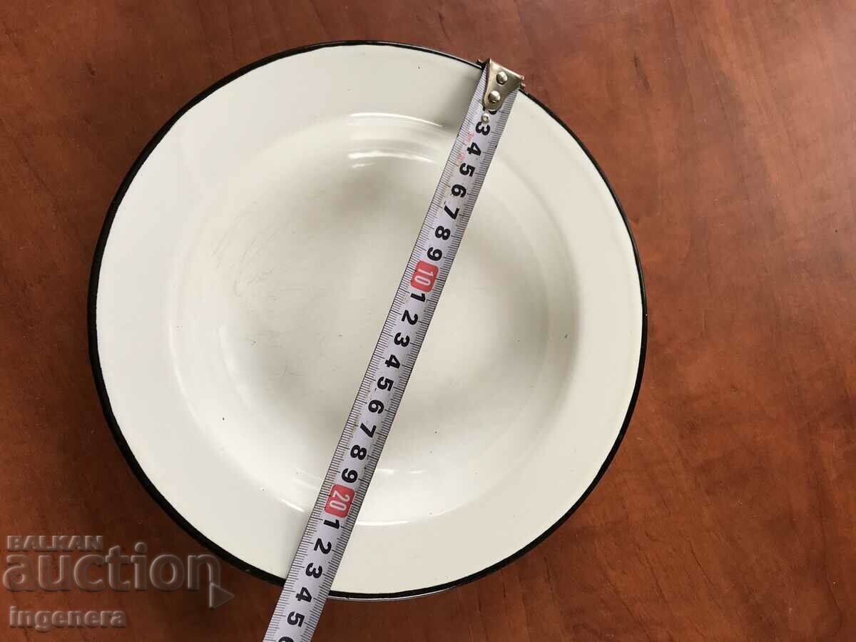 Auction PLATE ENAMELED METAL MARKED Auction PLATE ENAMELED METAL MARKED