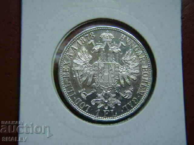 1 Florin 1878 A Austria (1 Florin Austria) (2) - AU/Unc with price 90.89 BGN | € 46.47