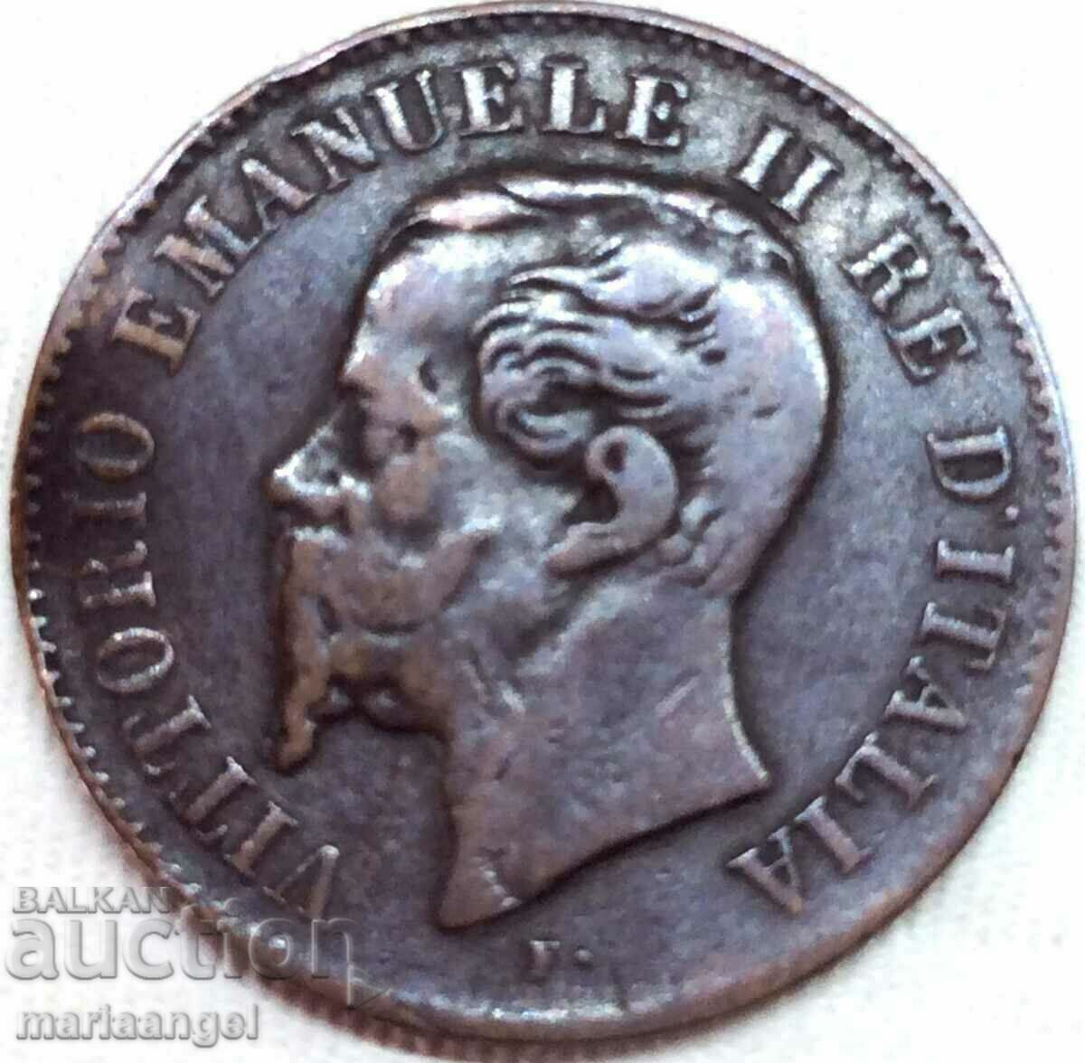 2 centesimi 1867 M Italia Milan Victor Emmanuel II