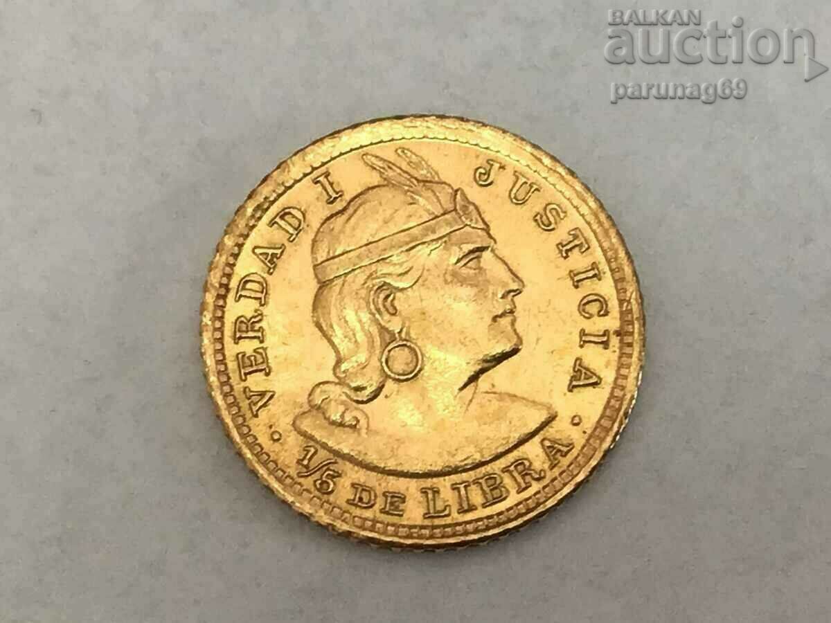 Περού 1/5 Λίρα 1964 (OR) Χρυσό 0,917