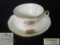 Porcelain cup and saucer -England, marked