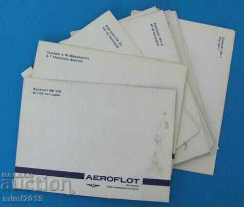 Album photo cards - USSR aviation - Aeroflot - 7