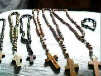 old wooden necklace, religious rosaries
