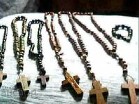 old wooden necklace, religious rosaries