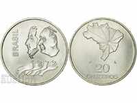Βραζιλία 20 kruzeĭros 1972 yubileĭnoe srebŭrna moneta UNC