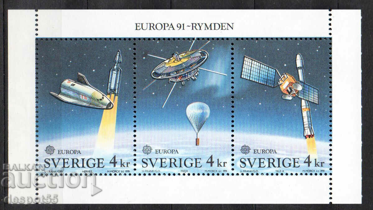 1991 Suedia. Europa - spațiul aerian european. bloc