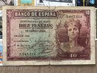 Spania 10 pesetas 1935 ajunul războiului civil