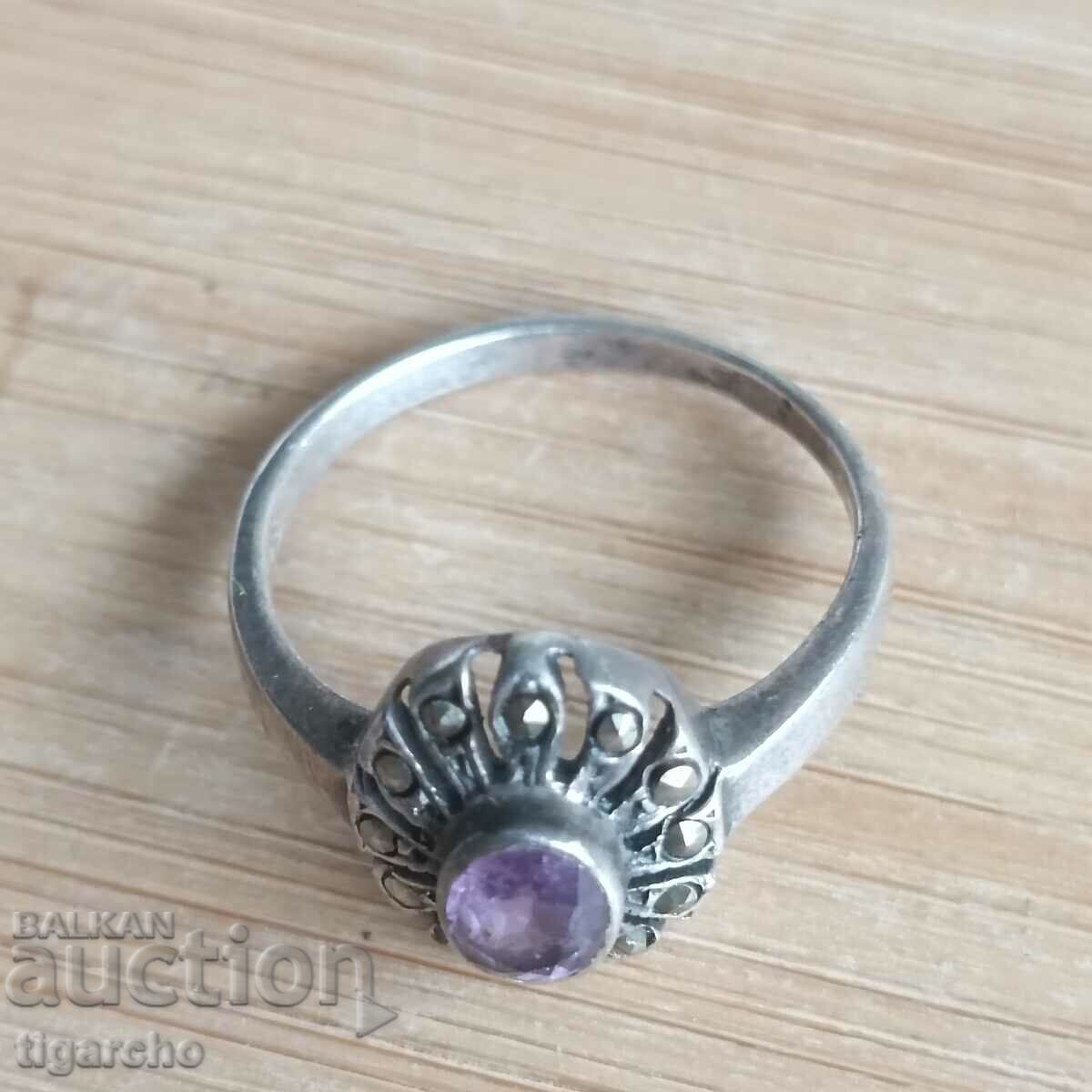 Стар дамски сребърен пръстен