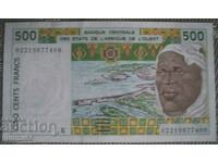 STATELE CENTRALAFRICANE - SENEGAL - 500 FRANCI