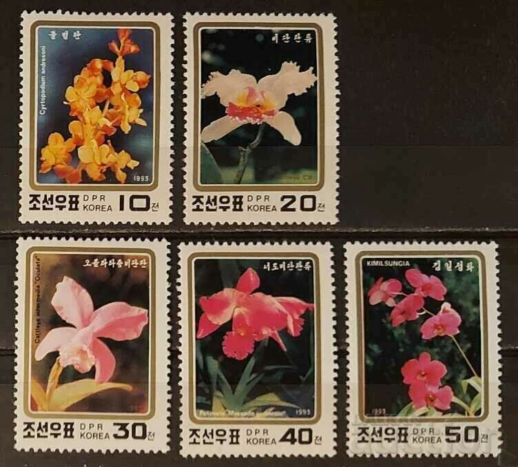 Βόρεια Κορέα 1993 Πανίδα/Λουλούδια/Ορχιδείς MNH