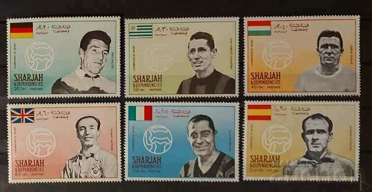 Sharjah 1968 Αθλητισμός/Ποδόσφαιρο/Προσωπικά/Παίκτες ποδοσφαίρου MNH