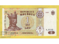 2005 1 лея банкнота Молдова Unc