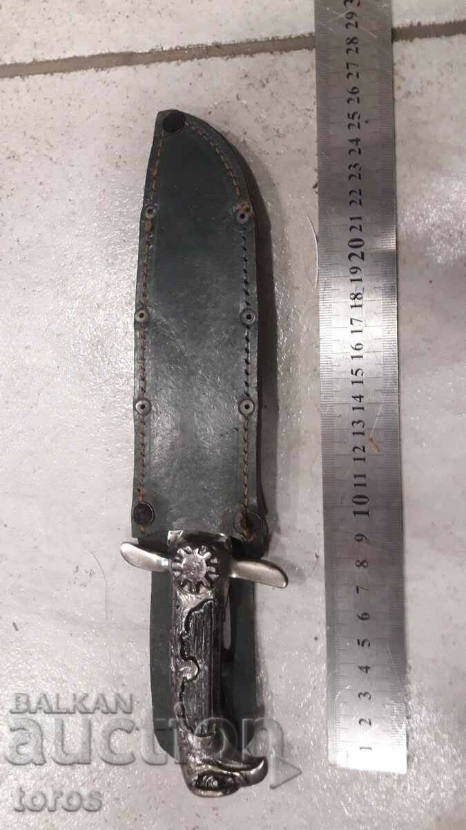 Knife with a pilot's box type handle, dagger, dagger, blade with price € 61.36 | 120.01 BGN