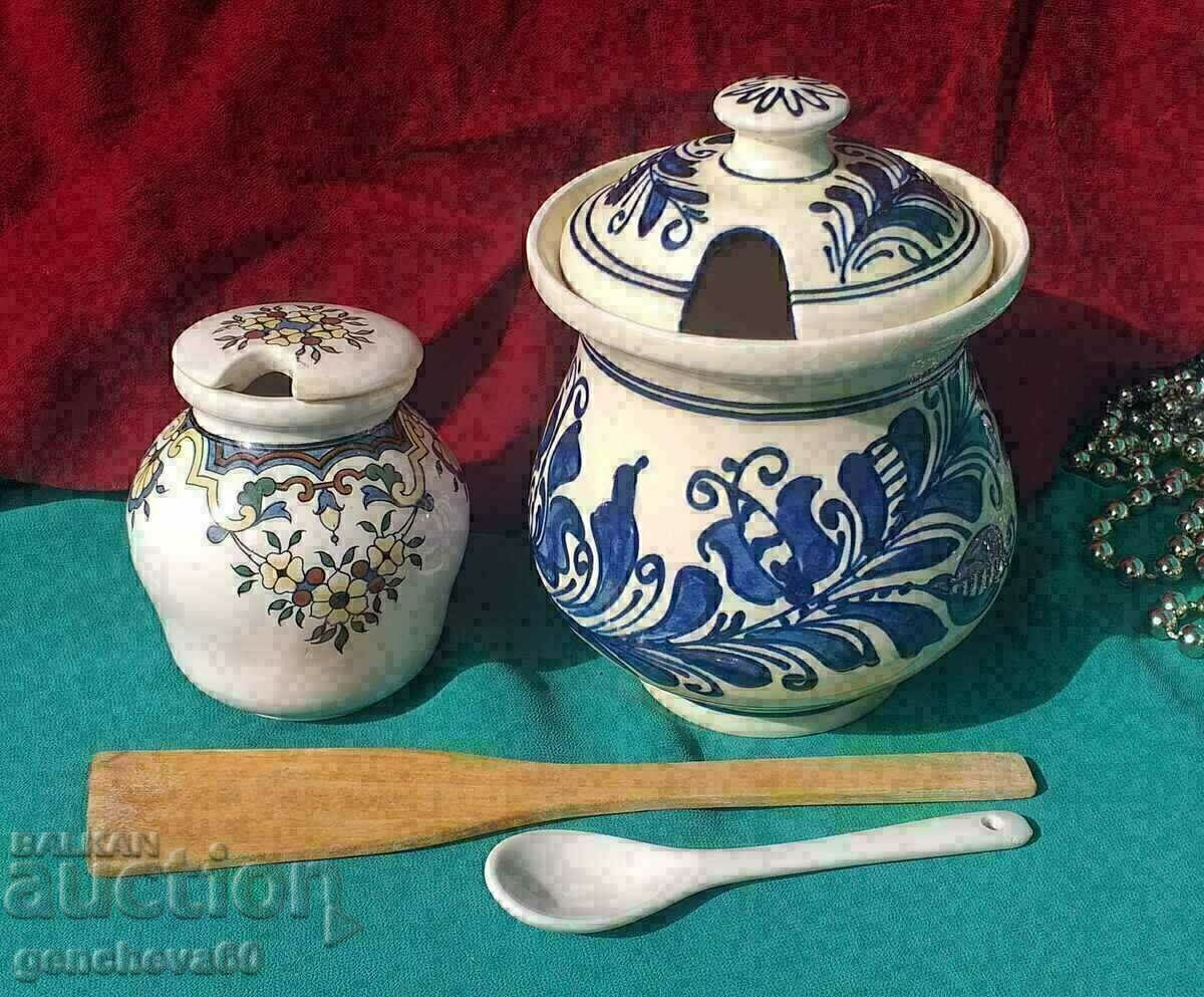 Beautiful painted ceramic jars/marks with price 30.00 BGN | € 15.34 Beautiful painted ceramic jars/marks with price 30.00 BGN | € 15.34