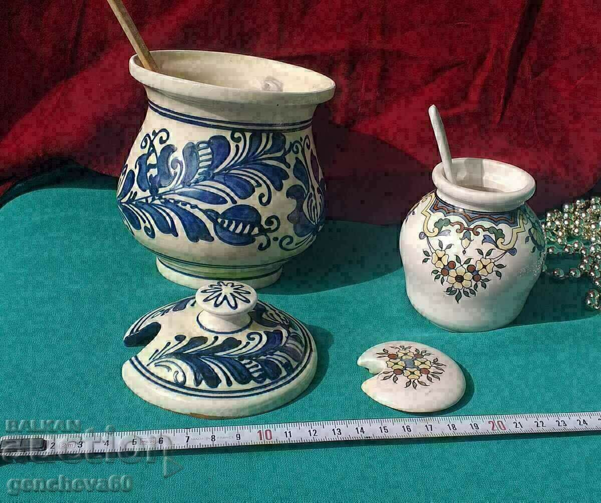Beautiful painted ceramic jars/marks - 6 Beautiful painted ceramic jars/marks - 6