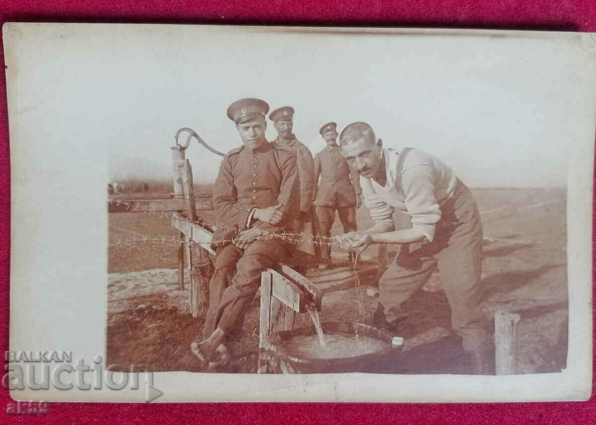 WWI - picture shaped like a postcard.