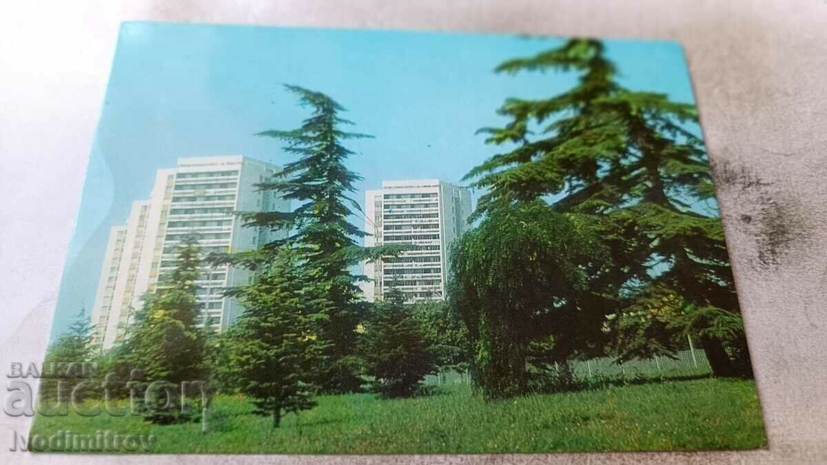 Пощенска картичка Варна Квартал Чайка 1975