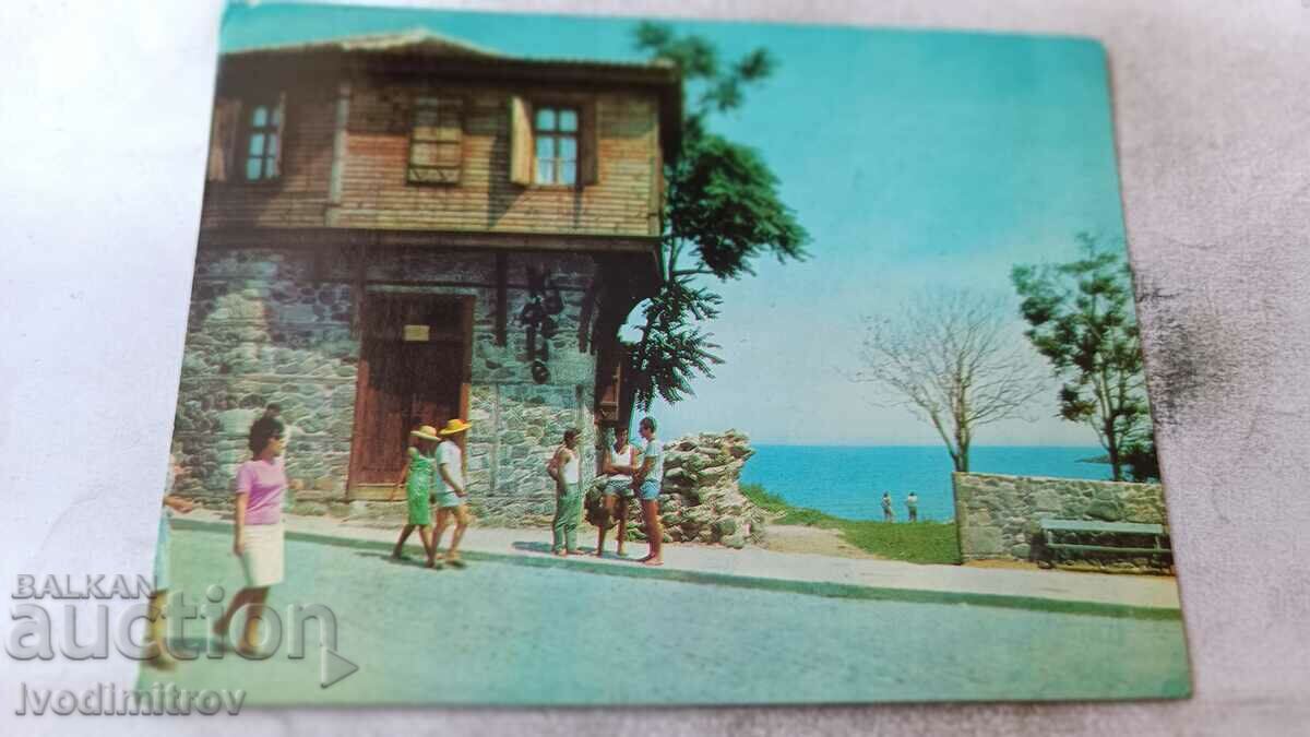 Пощенска картичка Созопол Изглед от града 1966