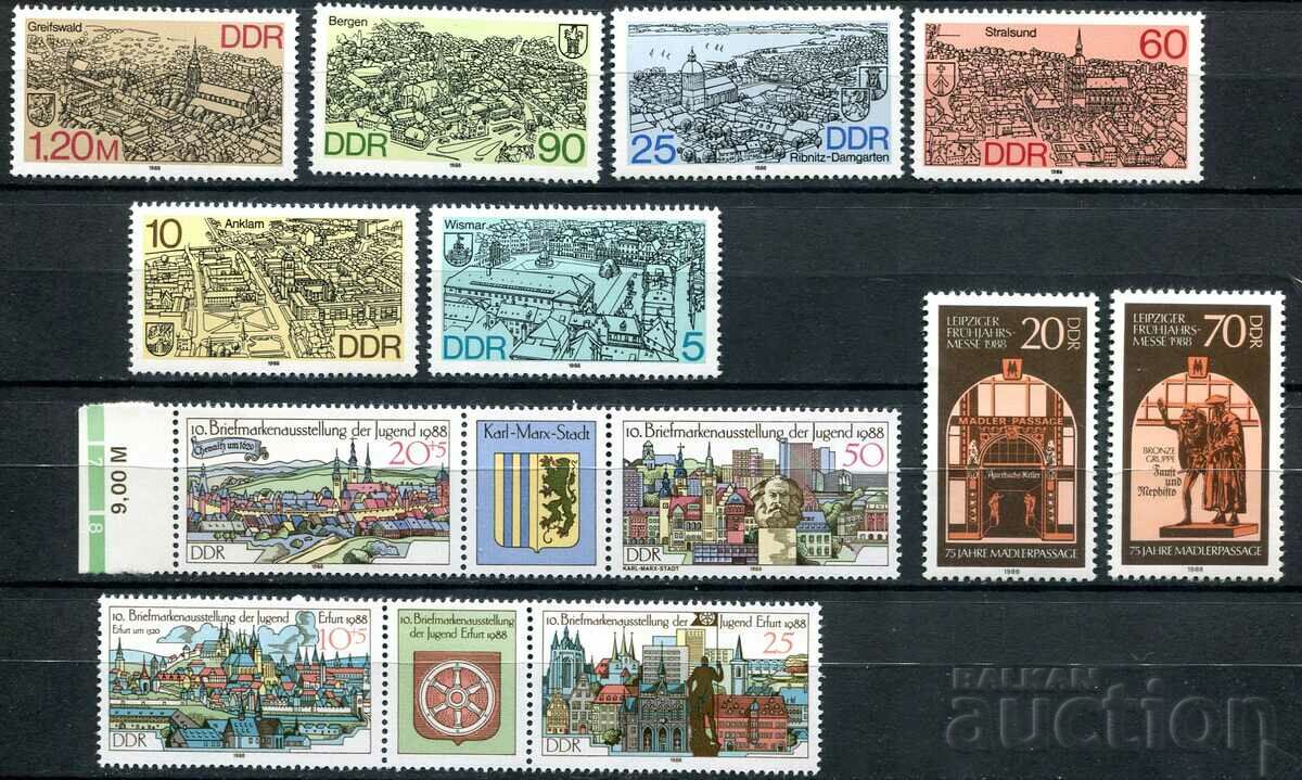 Auction GDR 1988 MnH - Construction, architecture, monuments Auction GDR 1988 MnH - Construction, architecture, monuments