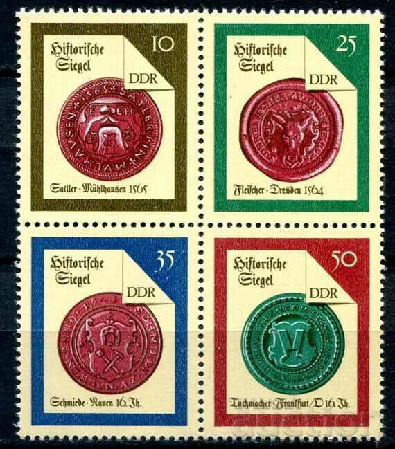 GDR 1988 MnH - Heraldry, Emblems, Seals [ full series ]