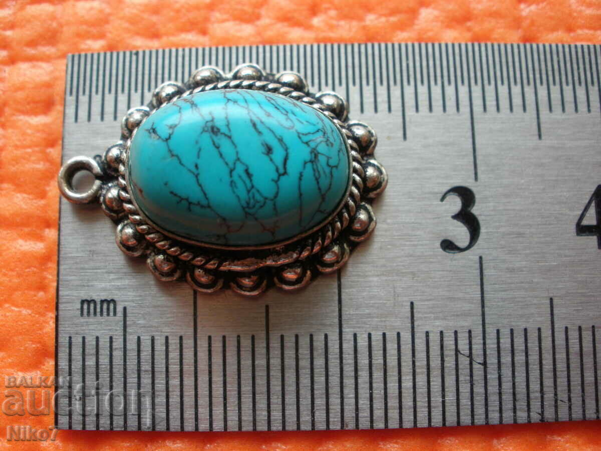 Pandantiv din argint, vechi cu o piatră. - 7 Pandantiv din argint, vechi cu o piatră. - 7